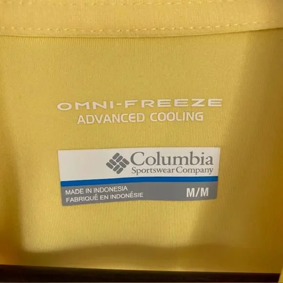 Columbia Yellow Omni-Freeze Advanced Cooling Running Workout Top - Medium - Picture 4 of 5